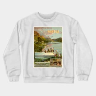 Nantua France Vintage Railroad Poster 1904 Crewneck Sweatshirt